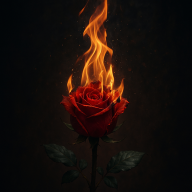 燃える薔薇